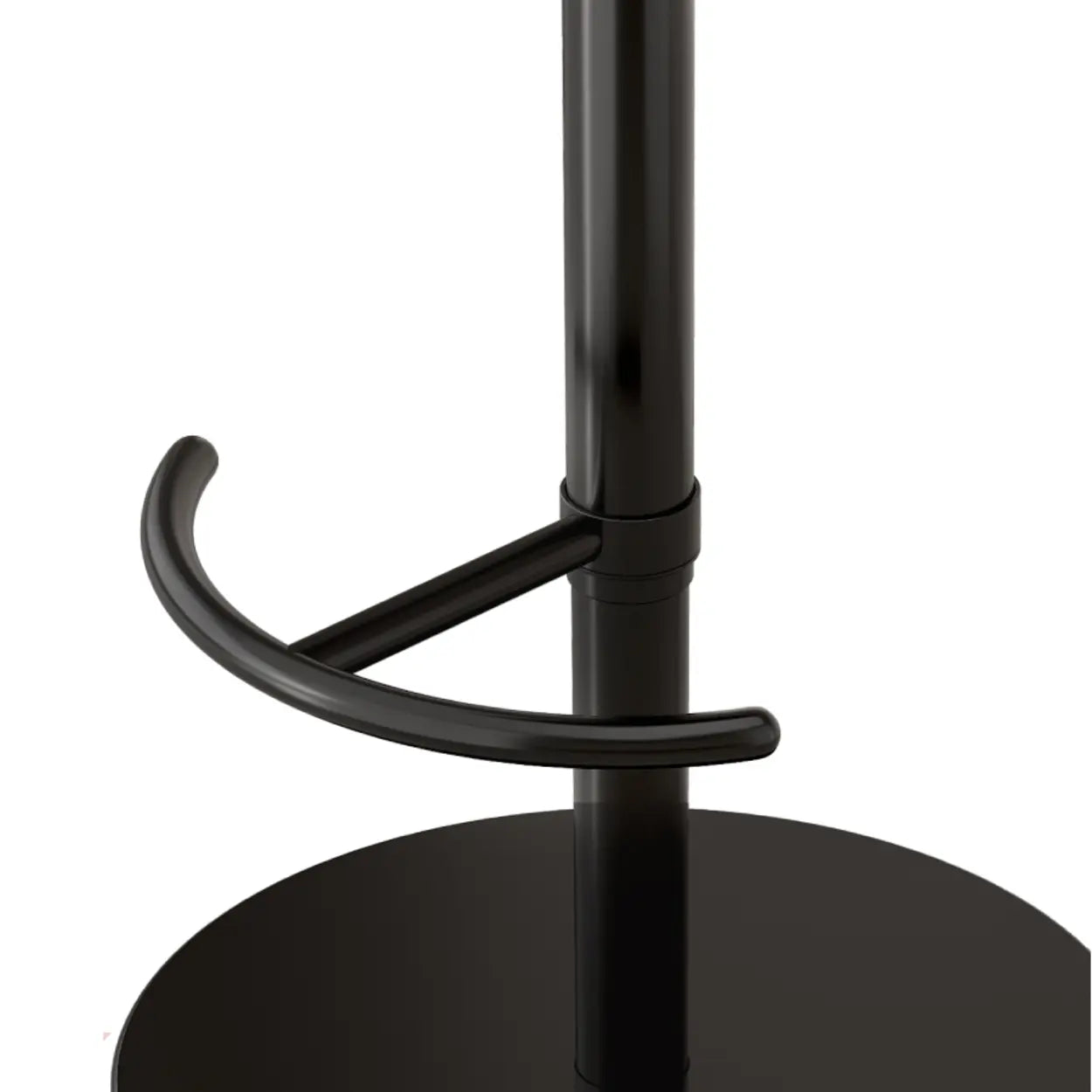 Modern Adjustable Swivel Bar Stool with Footrest — Silver / Green