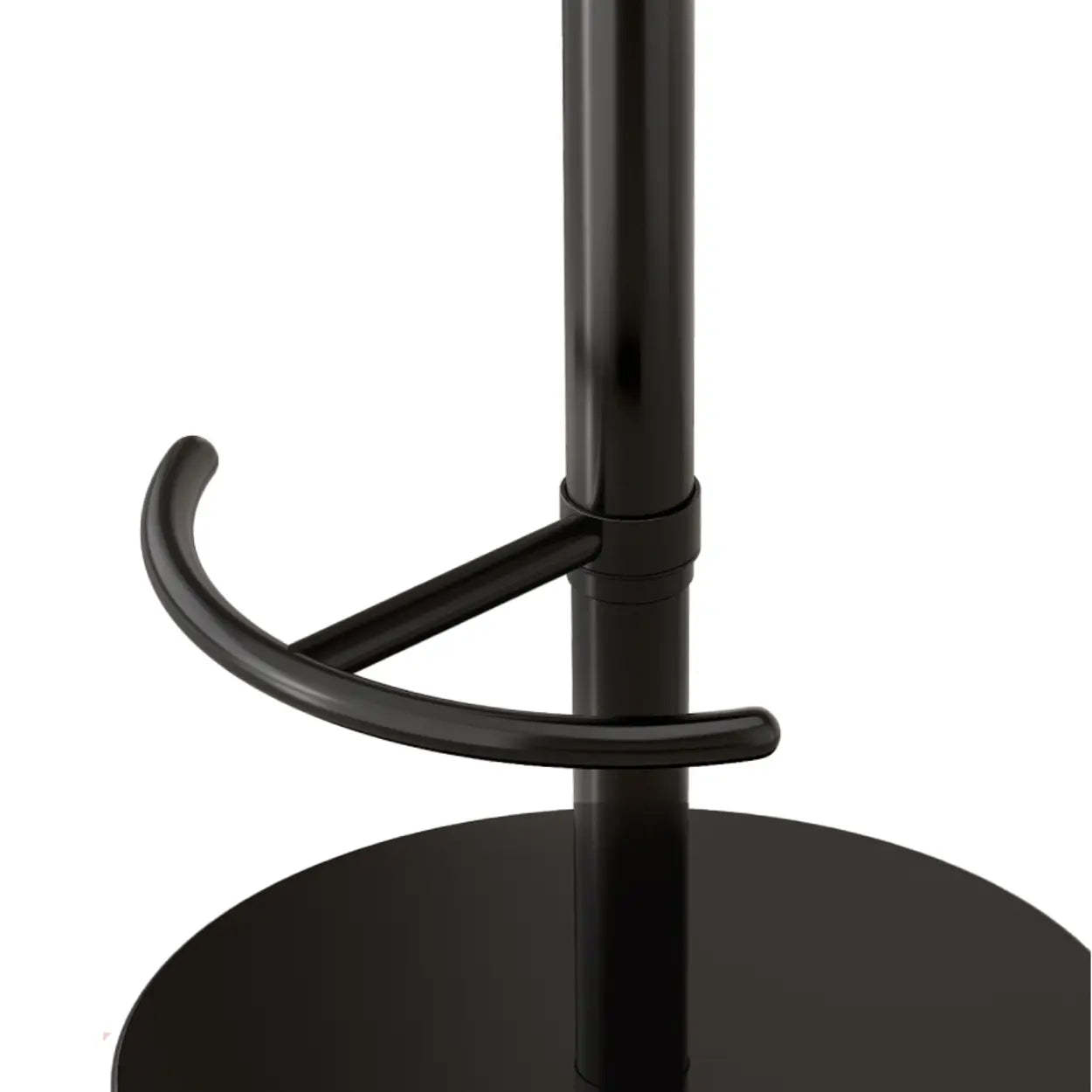 Modern Adjustable Swivel Bar Stool with Footrest — Silver / Green