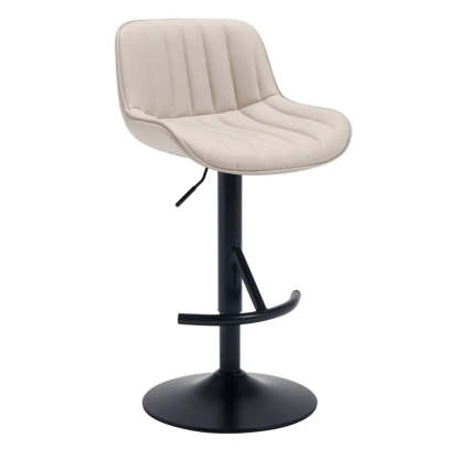 Modern Swivel Leather Bar Stool with Footrest — Orange