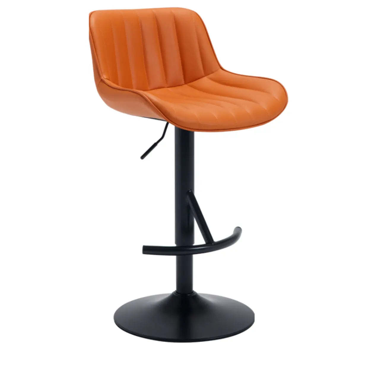 Modern Swivel Leather Bar Stool with Footrest