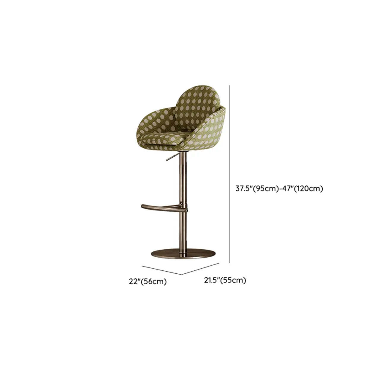 Modern Swivel Cushioned Bucket Bar Stool