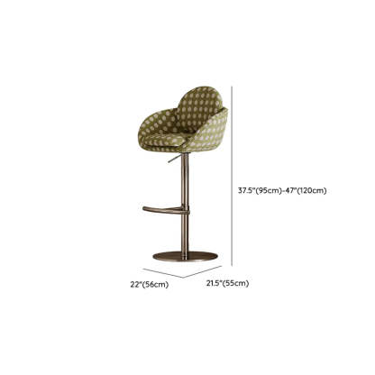 Modern Swivel Cushioned Bucket Bar Stool