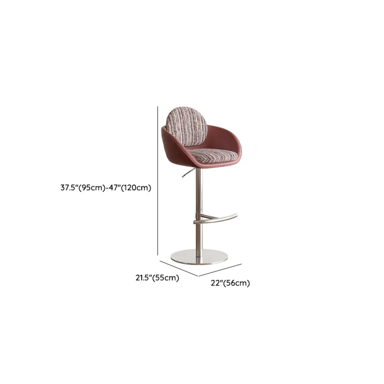 Modern Swivel Cushioned Bucket Bar Stool