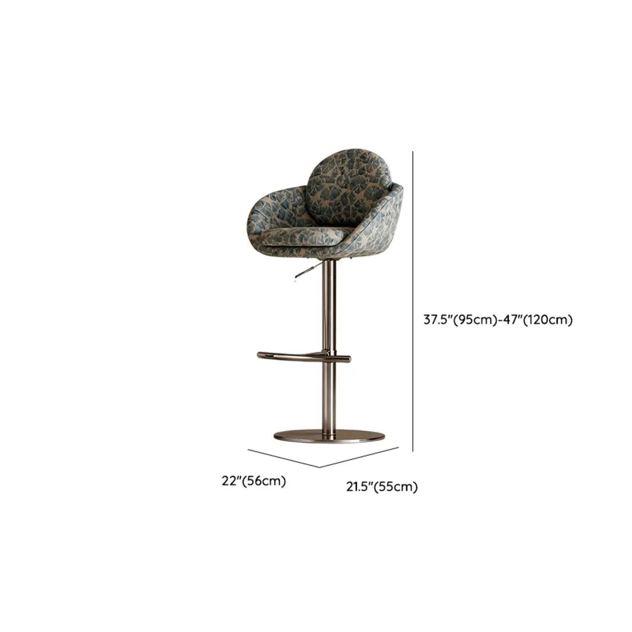 Modern Swivel Cushioned Bucket Bar Stool