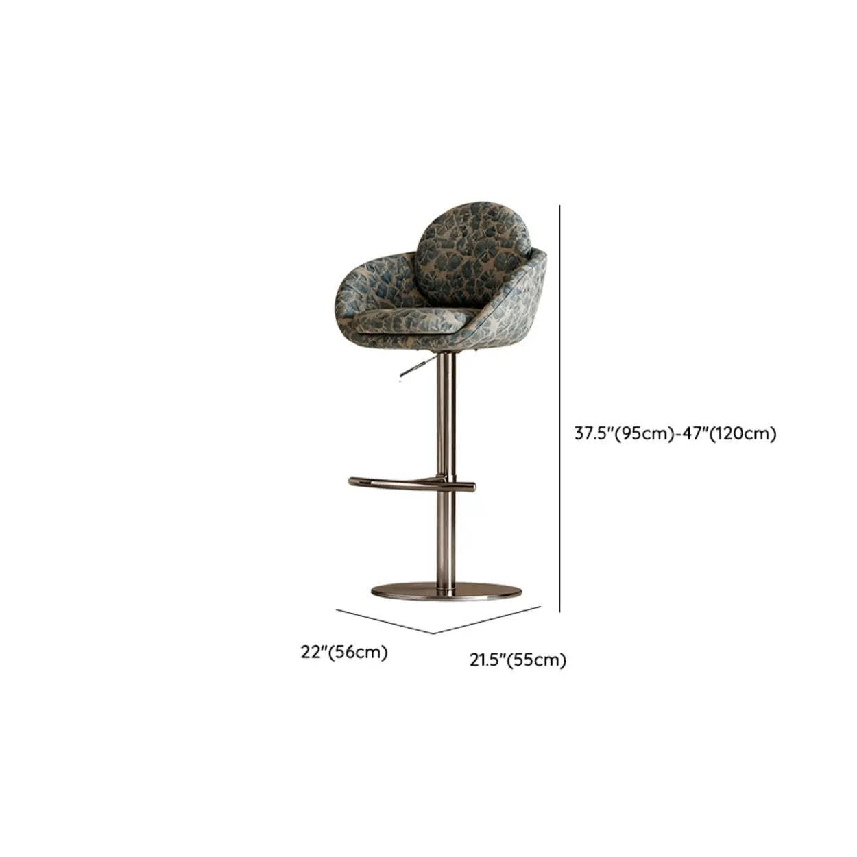 Modern Swivel Cushioned Bucket Bar Stool