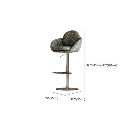 Modern Swivel Cushioned Bucket Bar Stool