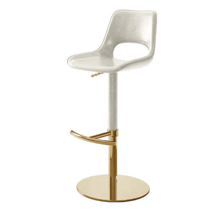 Modern Swivel Leather Low Back Bucket Bar Stool