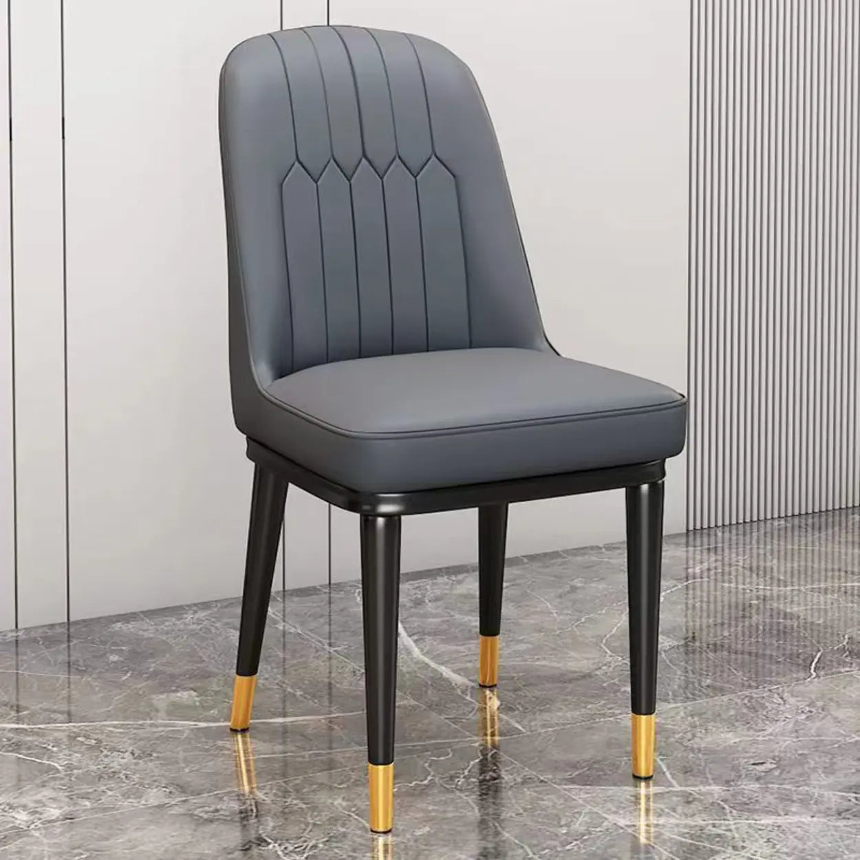 Modern Armless Dining Chair with Padded Seat