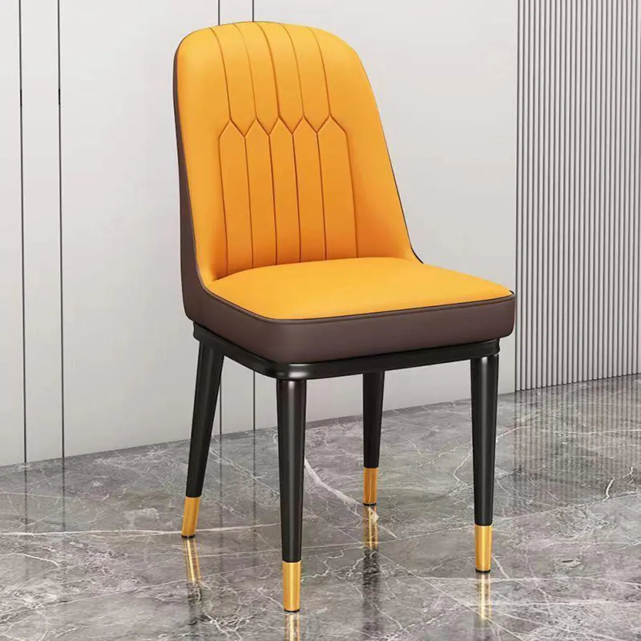 Modern Armless Dining Chair with Padded Seat