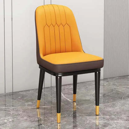 Modern Armless Dining Chair with Padded Seat