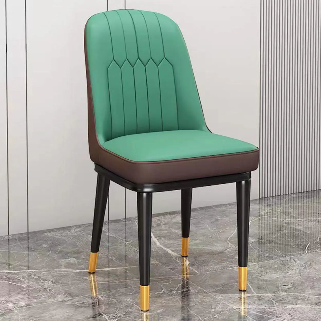 Modern Armless Dining Chair with Padded Seat
