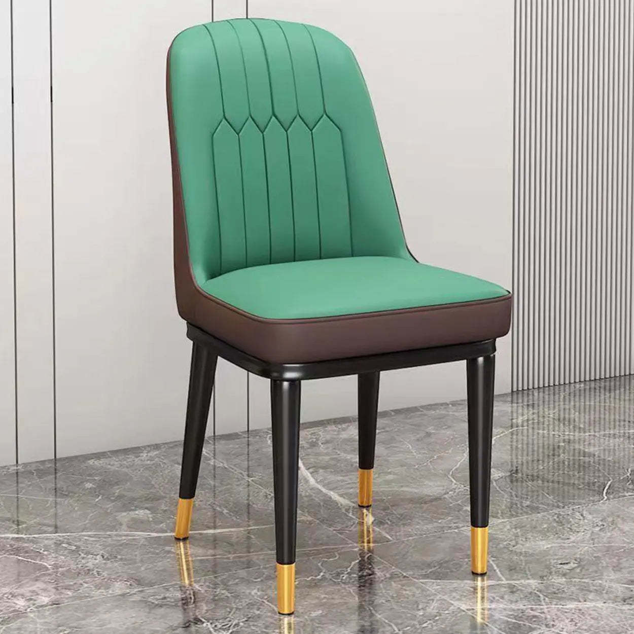 Modern Armless Dining Chair with Padded Seat