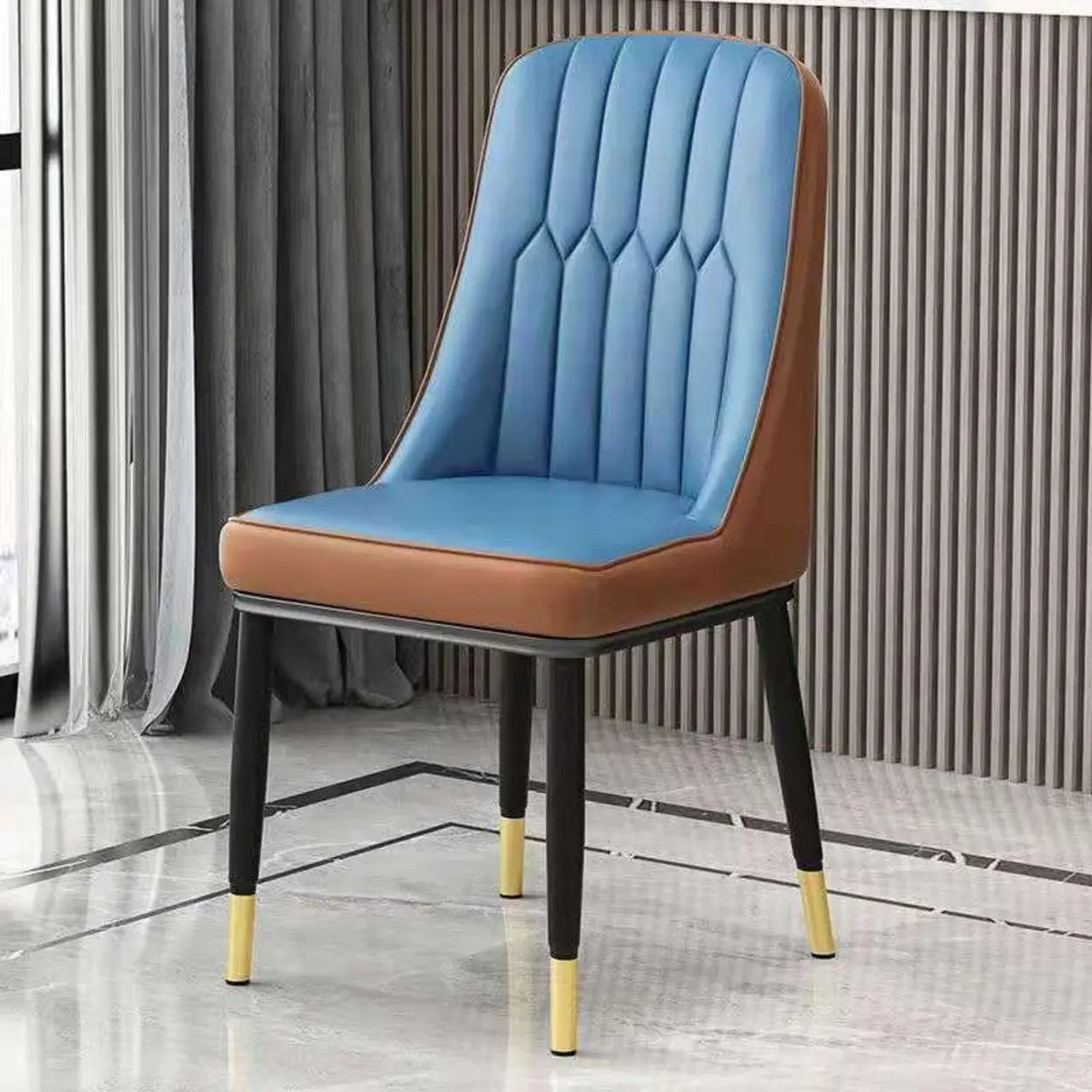 Modern Armless Dining Chair with Padded Seat
