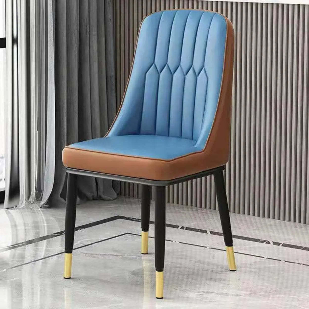 Modern Armless Dining Chair with Padded Seat