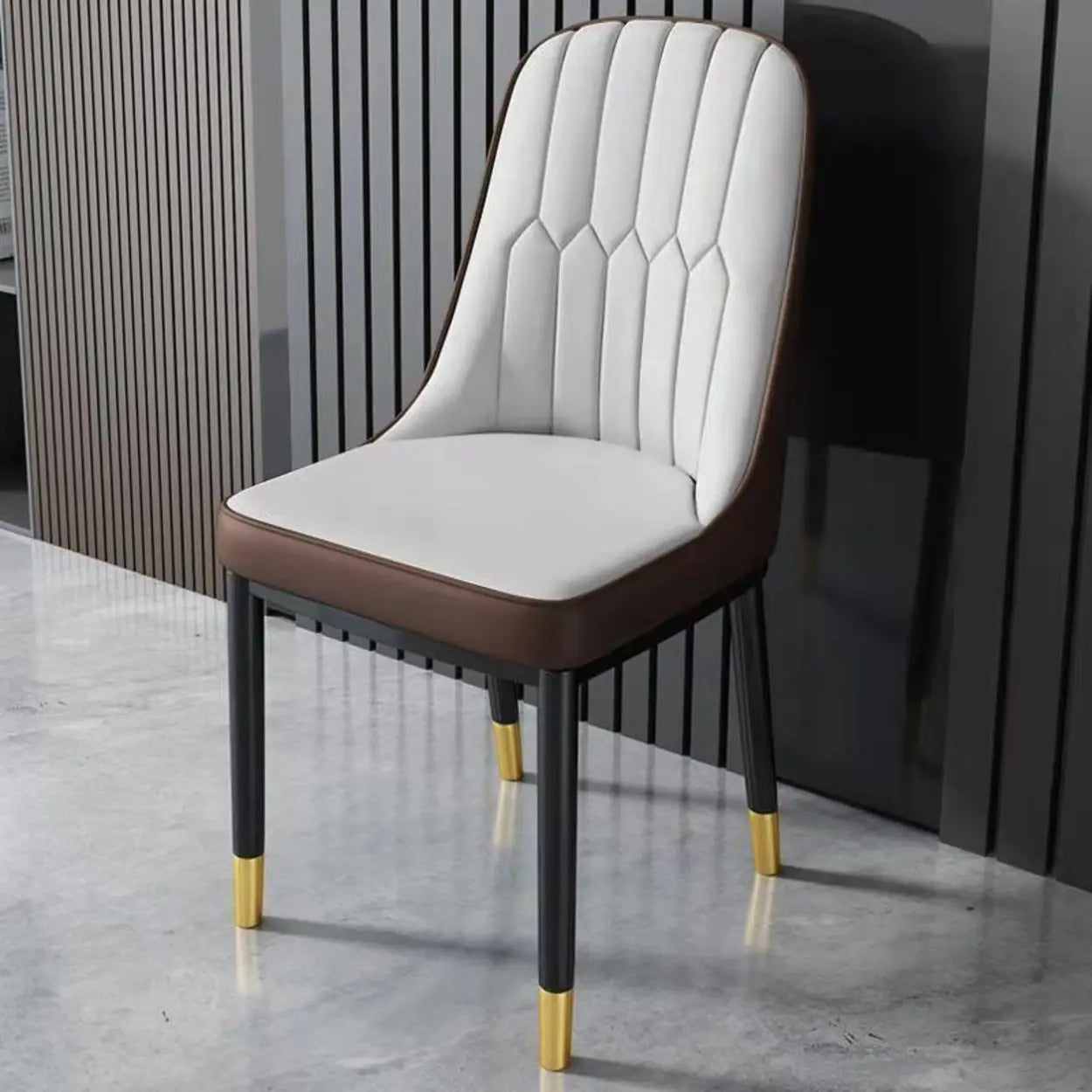 Modern Armless Dining Chair with Padded Seat