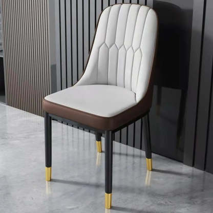 Modern Armless Dining Chair with Padded Seat