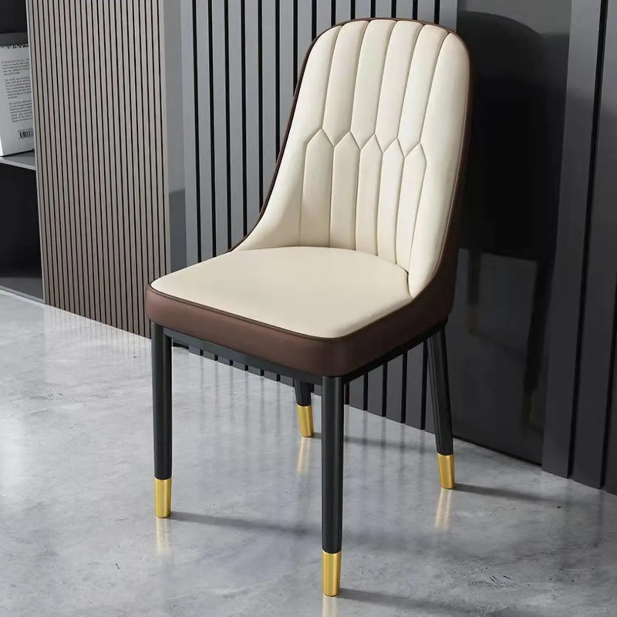 Modern Armless Dining Chair with Padded Seat