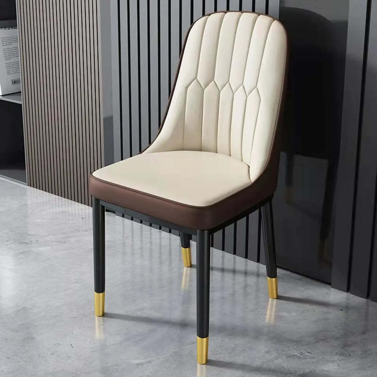 Modern Armless Dining Chair with Padded Seat
