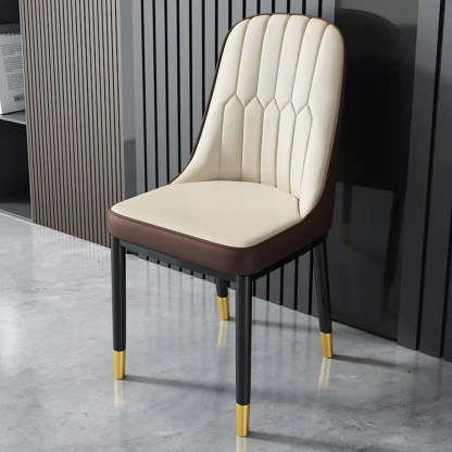 Modern Armless Dining Chair with Padded Seat