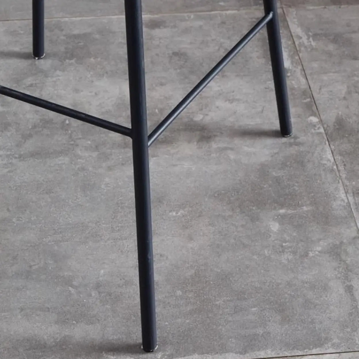 Modern Armless Leather Bar Stool with Backrest — Grey