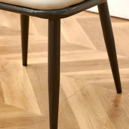 Modern Armless Leather Wingback Dining Chair