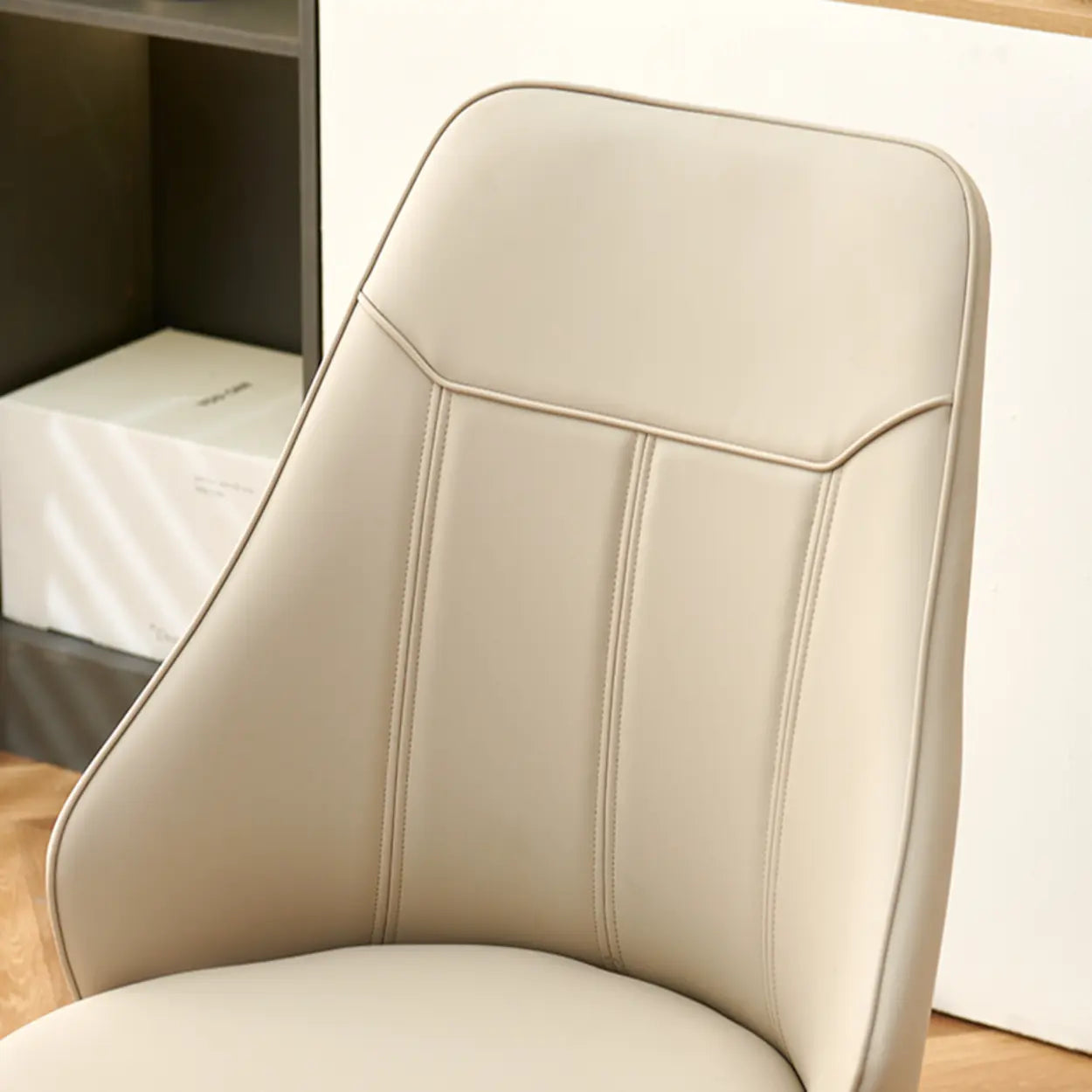 Modern Armless Leather Wingback Dining Chair