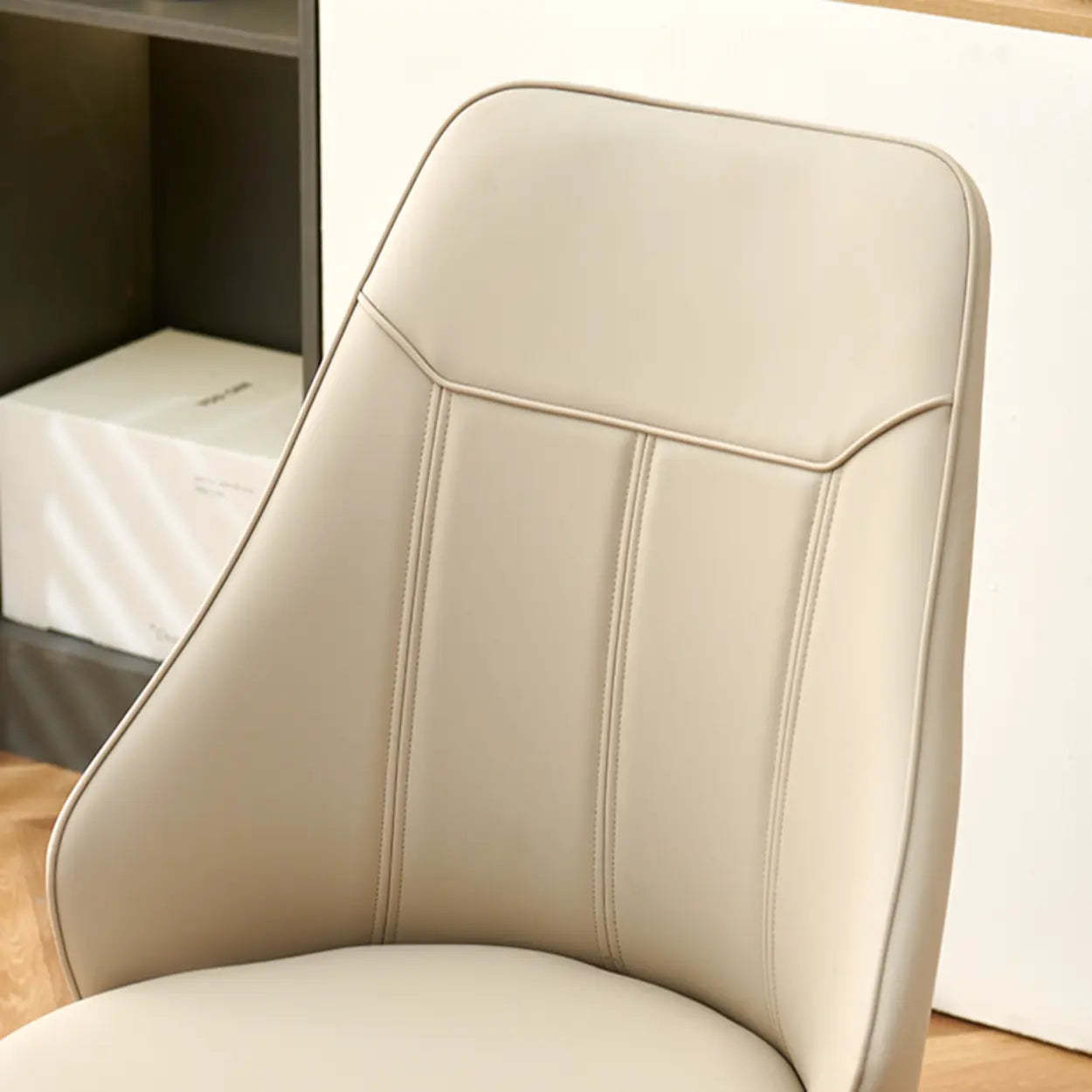 Modern Armless Leather Wingback Dining Chair