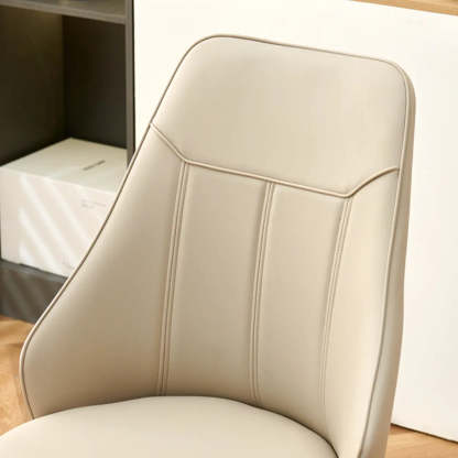 Modern Armless Leather Wingback Dining Chair