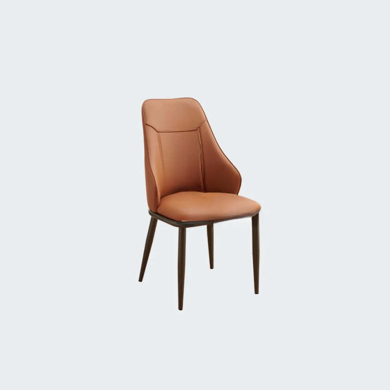 Brown modern wingback armless office chairs