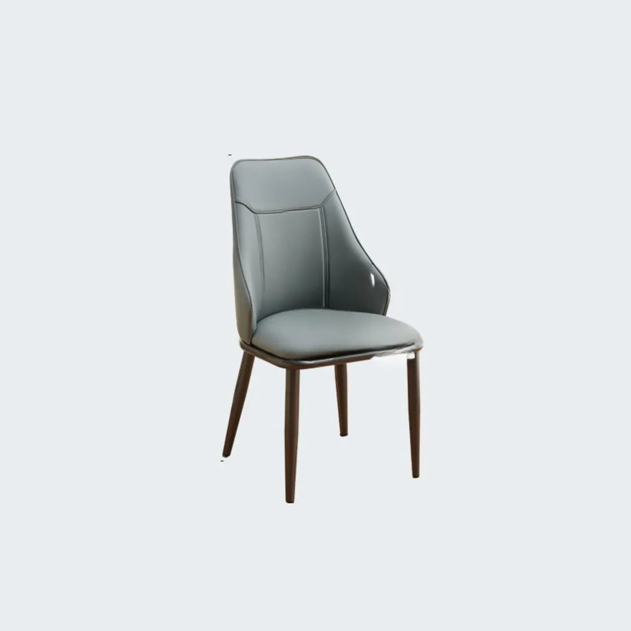 Modern Armless Leather Wingback Dining Chair