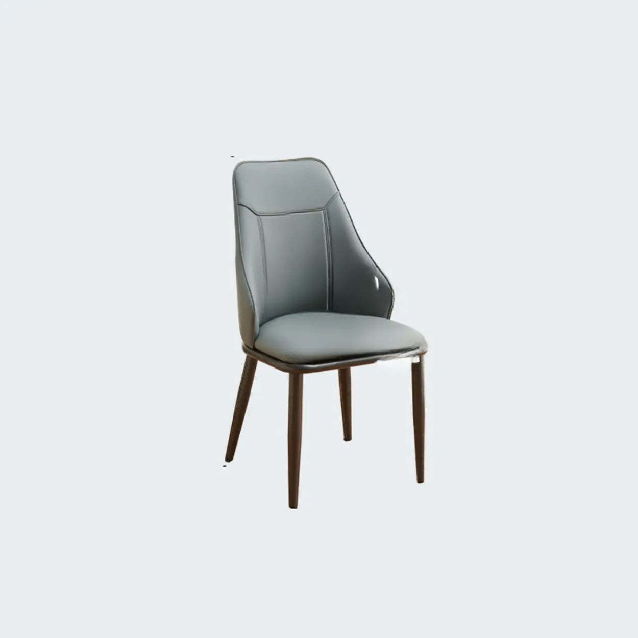Modern Armless Leather Wingback Dining Chair
