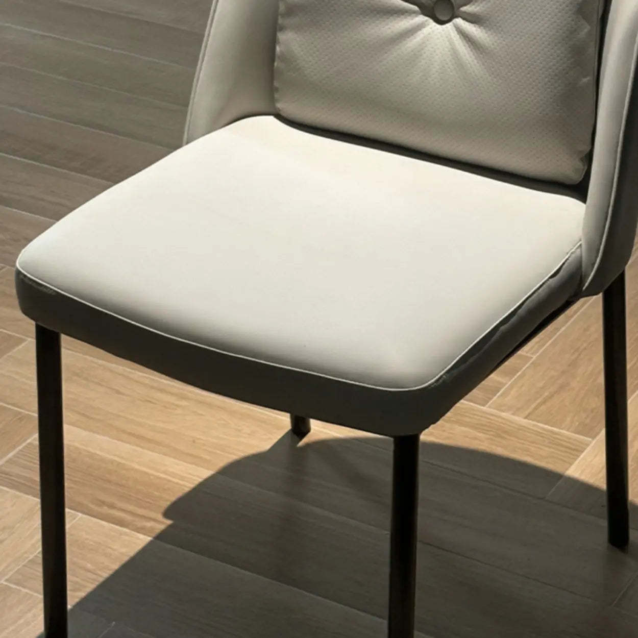 Modern Armless Dining Chair with Adjustable Headrest