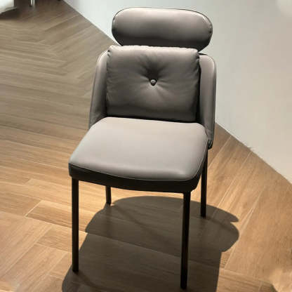 Modern Armless Dining Chair with Adjustable Headrest