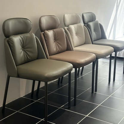 Modern Armless Dining Chair with Adjustable Headrest