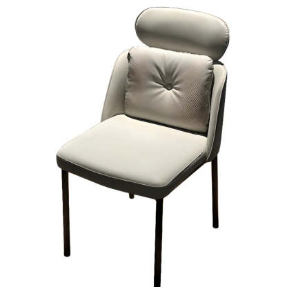 Modern Armless Dining Chair with Adjustable Headrest