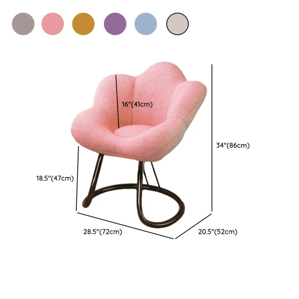 Modern Armless White Swivel Office Chair