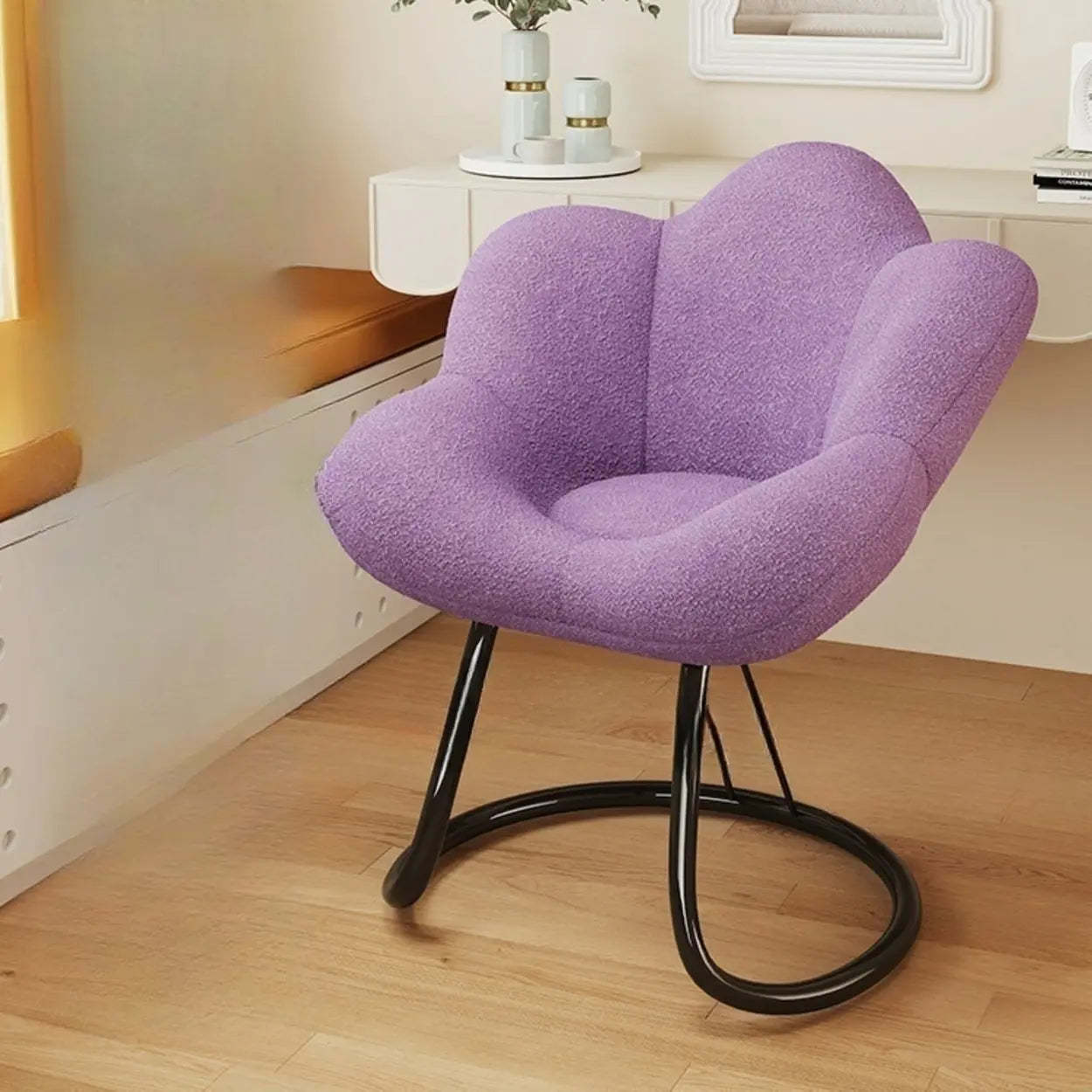 Modern Armless White Swivel Office Chair — Grey / White / Casters Included