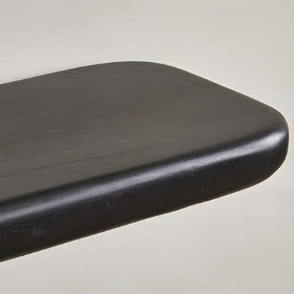 Modern Black Sculptural Wood Console Table