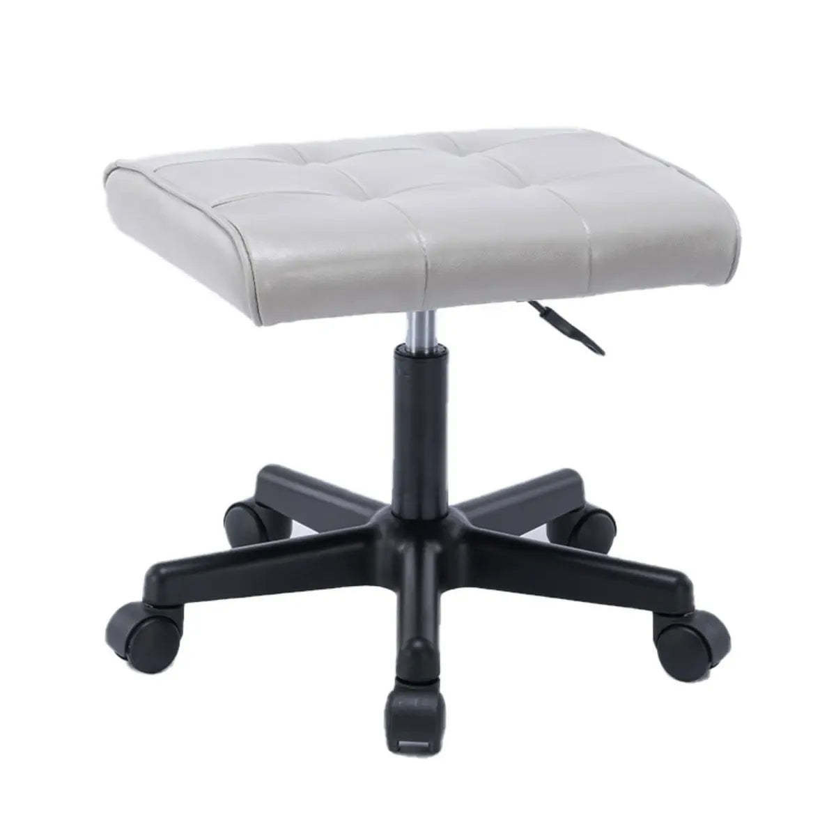 Modern Orange Backless Synthetic Office Stool