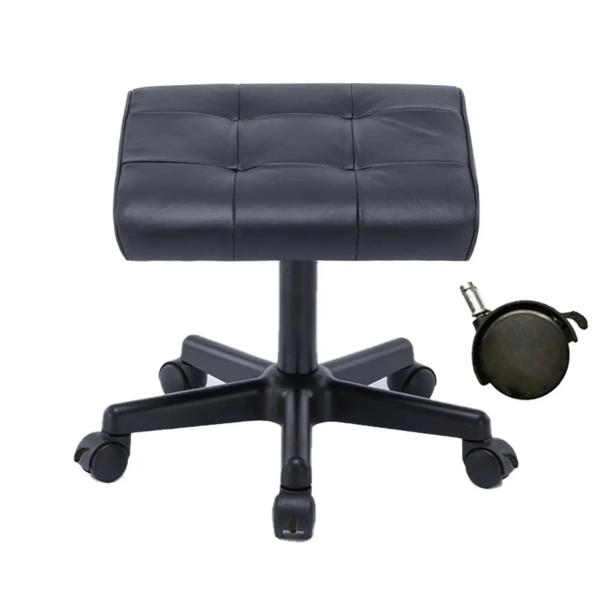 Modern Orange Backless Synthetic Office Stool