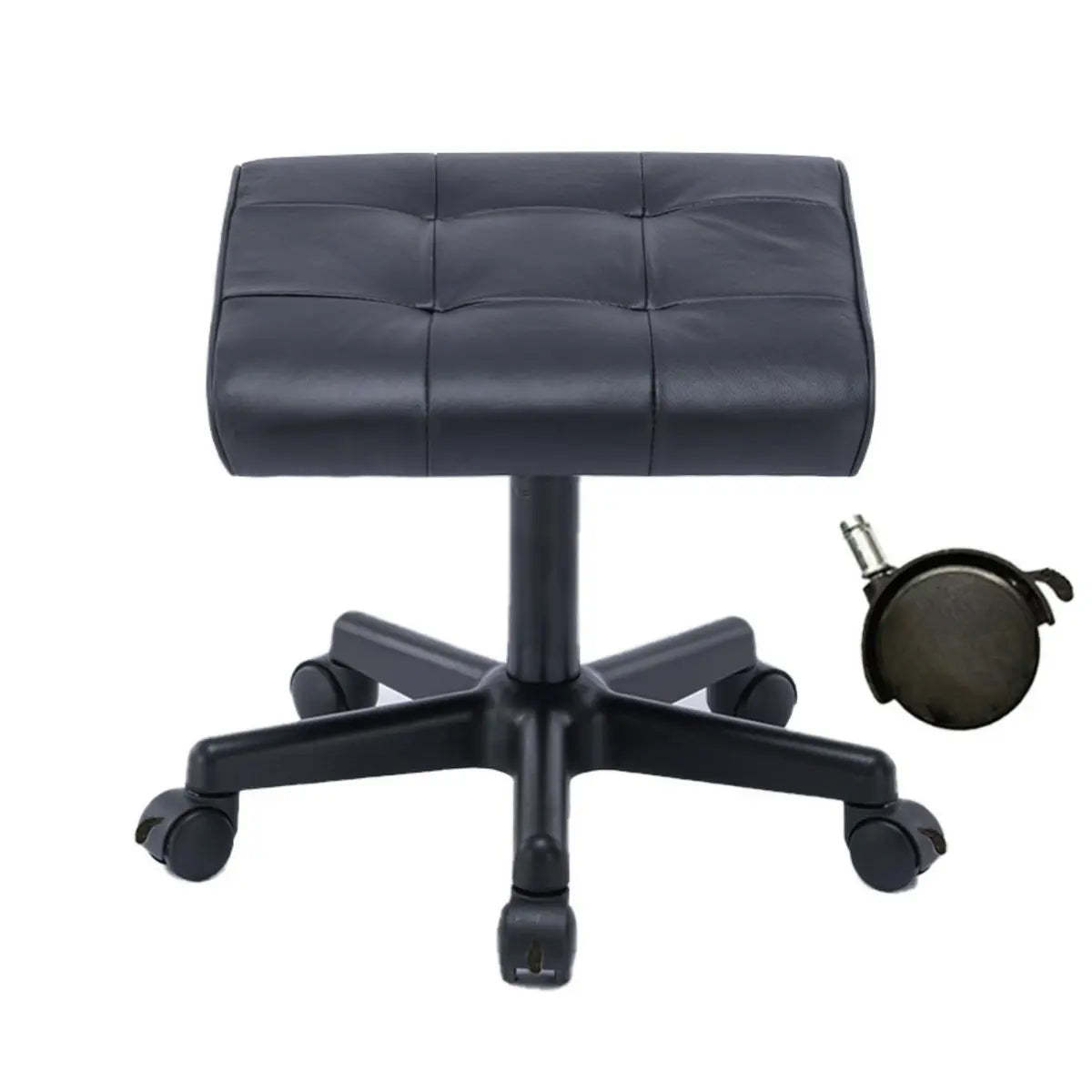 Modern Orange Backless Synthetic Office Stool
