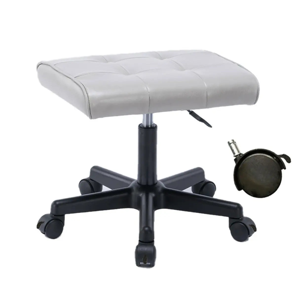 Modern Orange Backless Synthetic Office Stool