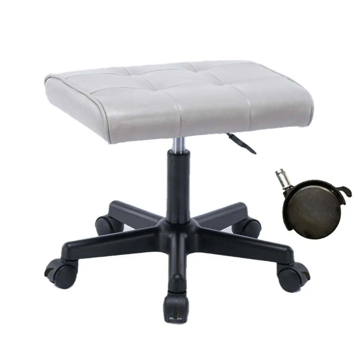 Modern Orange Backless Synthetic Office Stool