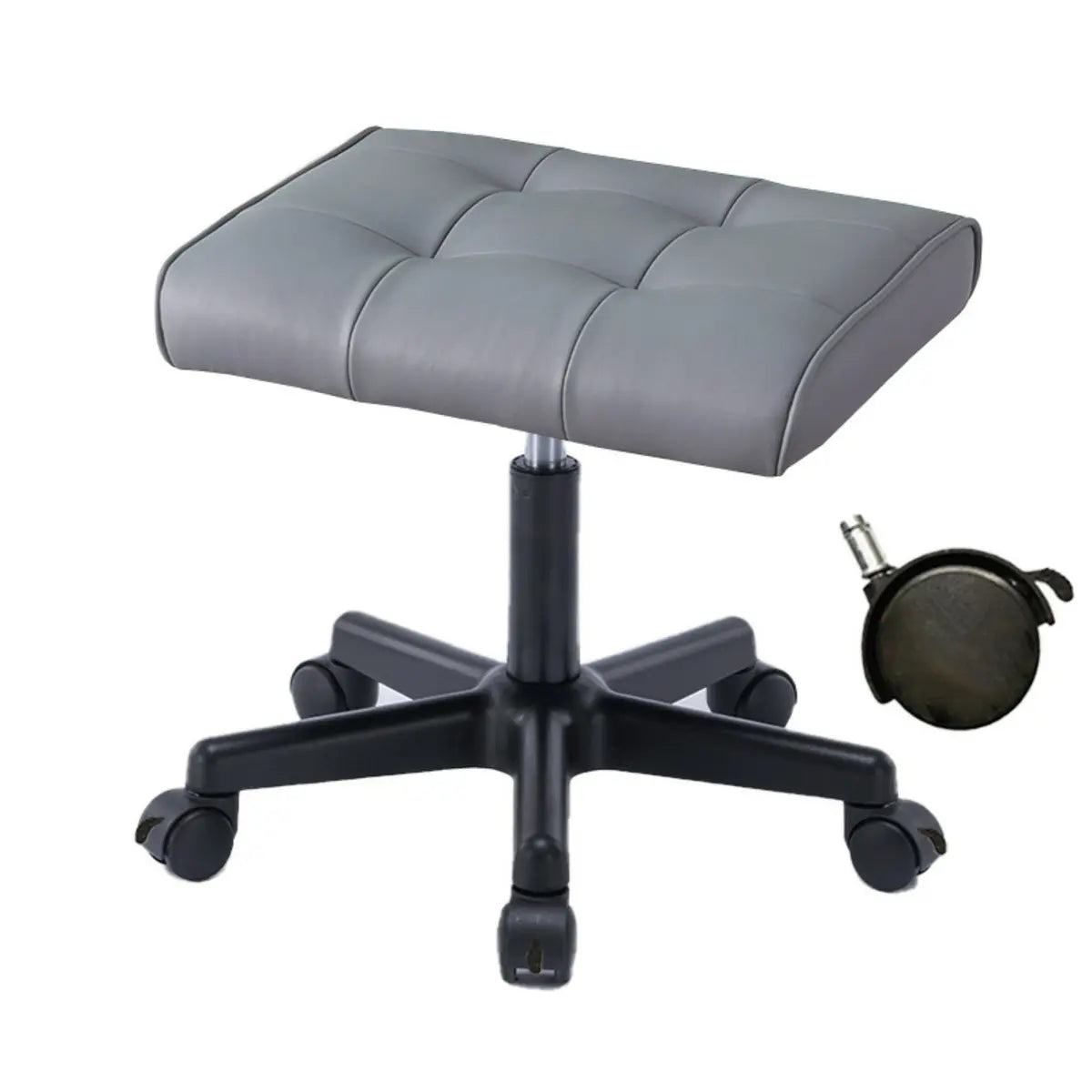 Modern Orange Backless Synthetic Office Stool