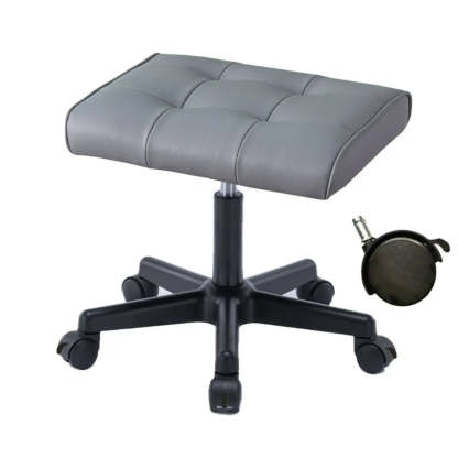 Modern Orange Backless Synthetic Office Stool