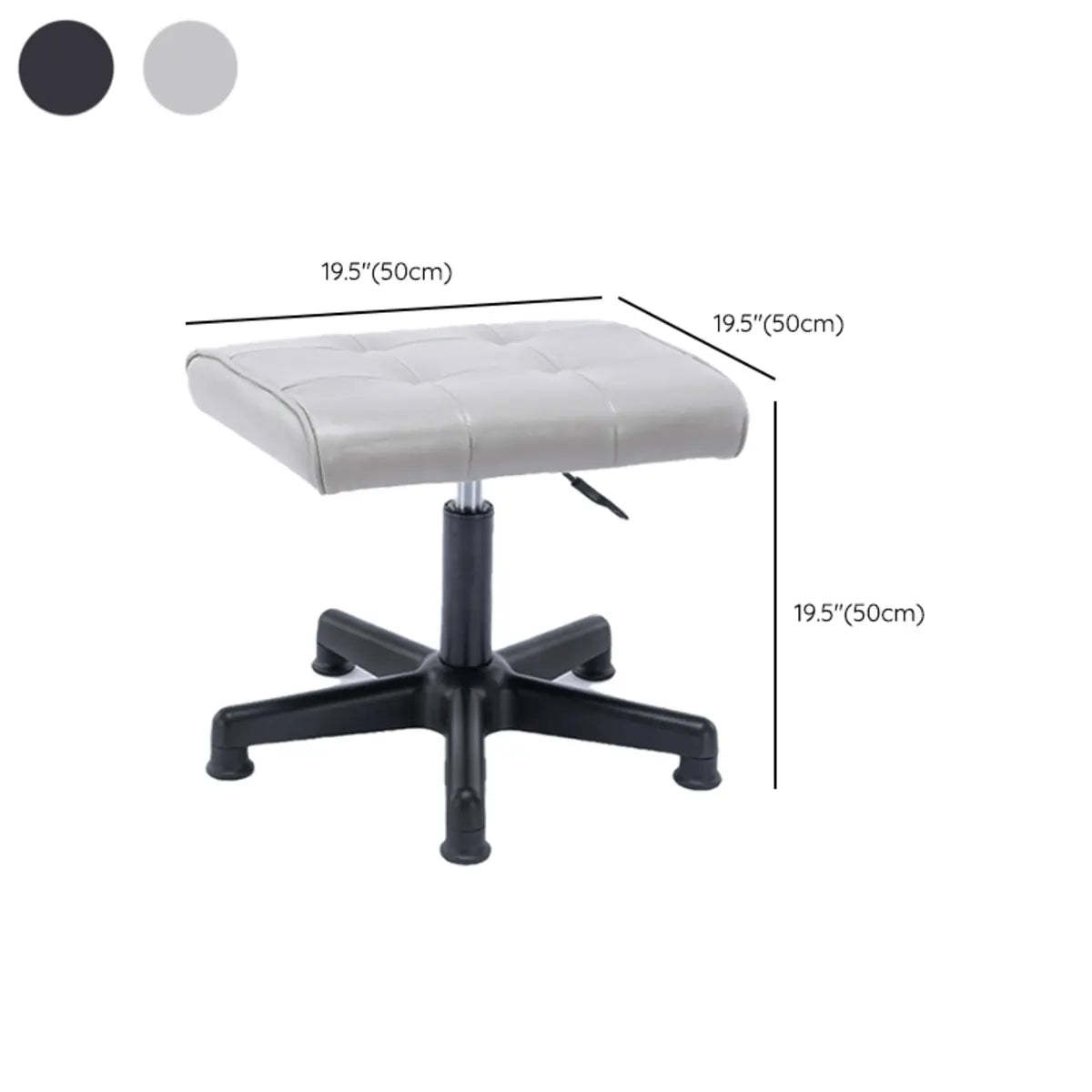 Modern Orange Backless Synthetic Office Stool