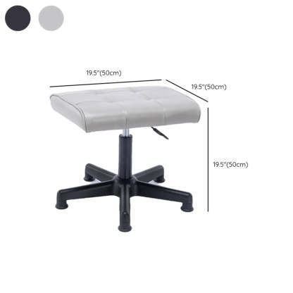 Modern Orange Backless Synthetic Office Stool