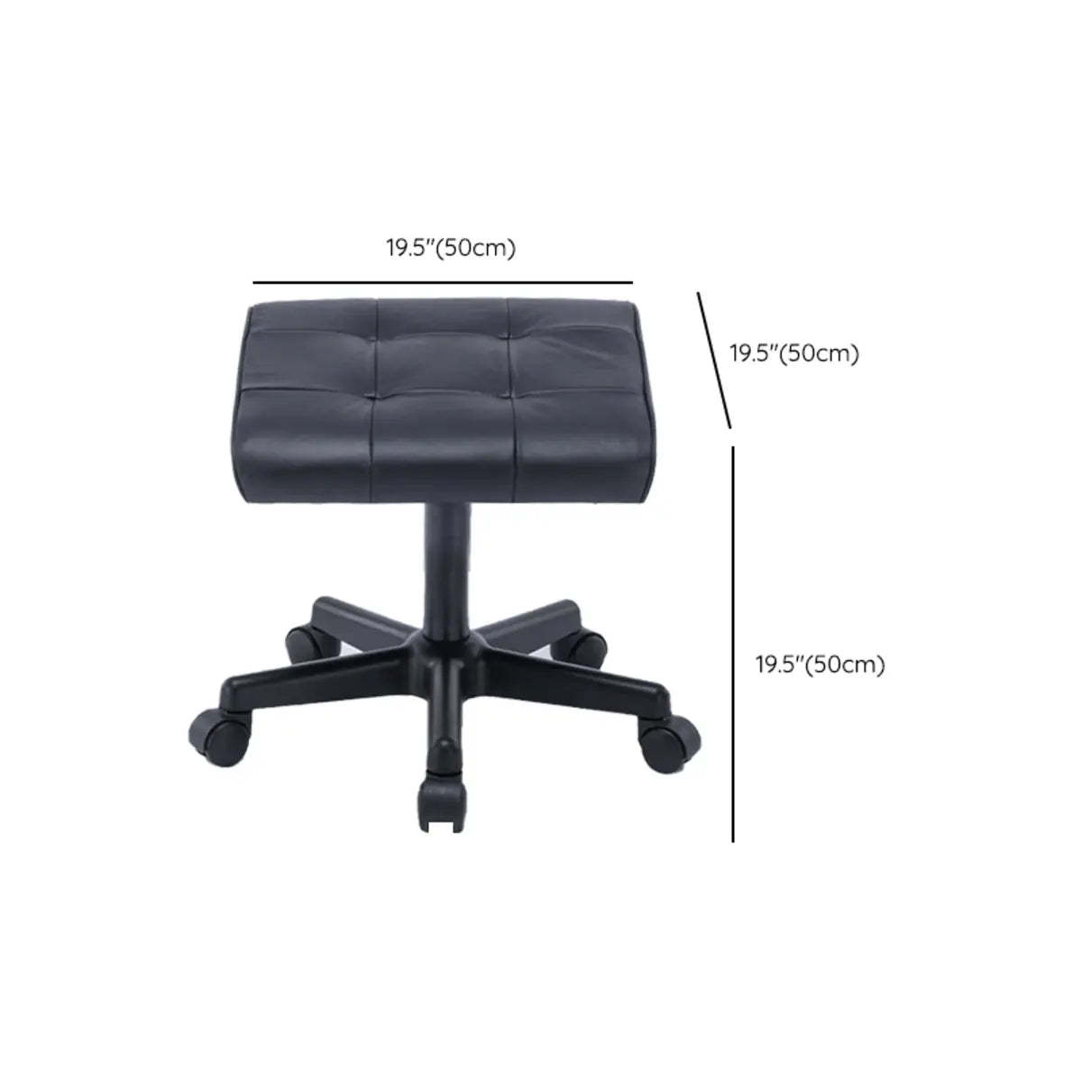 Modern Orange Backless Synthetic Office Stool