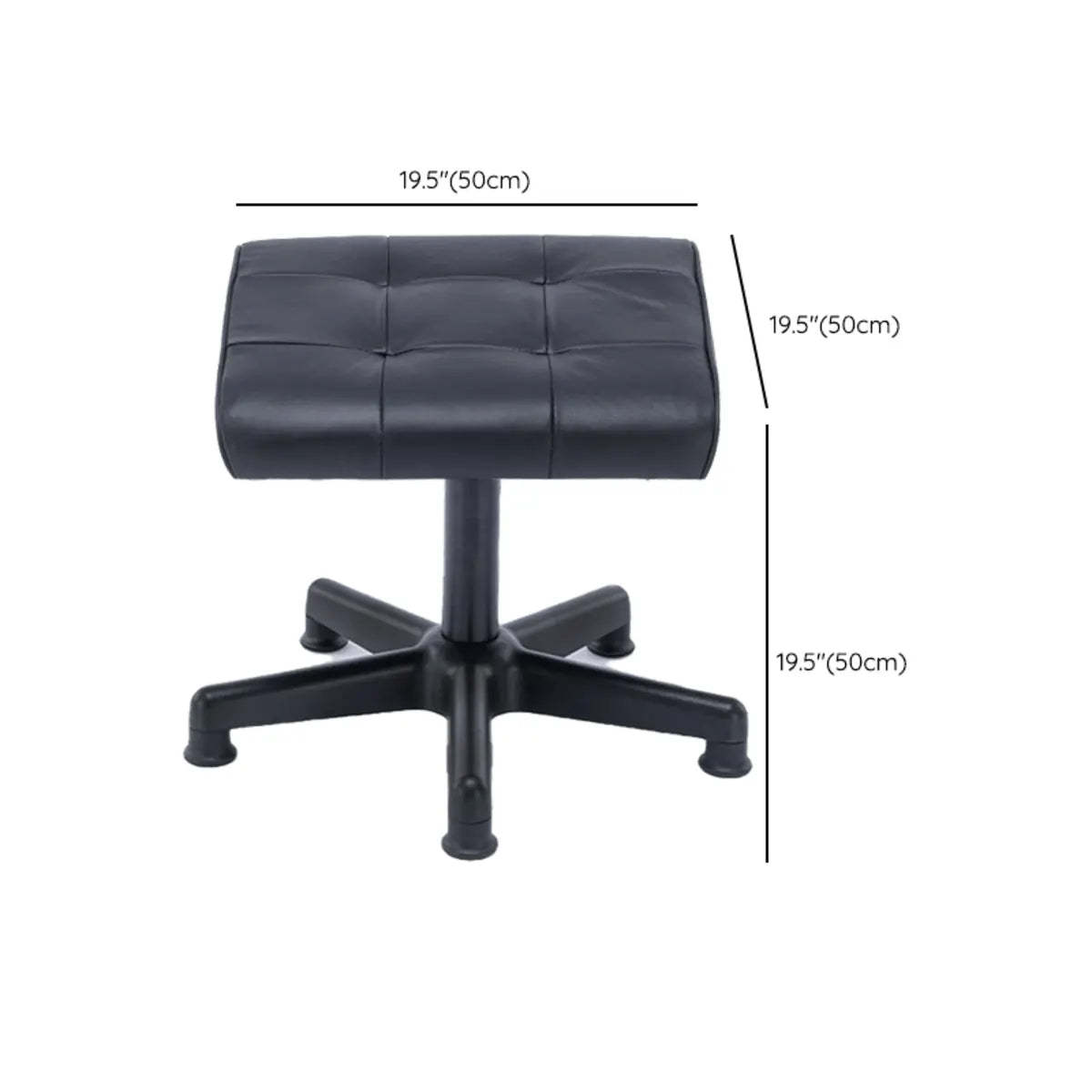 Modern Orange Backless Synthetic Office Stool