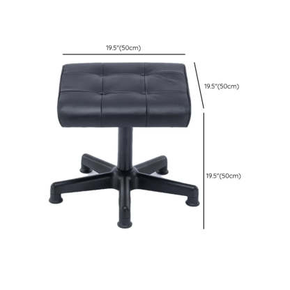 Modern Orange Backless Synthetic Office Stool